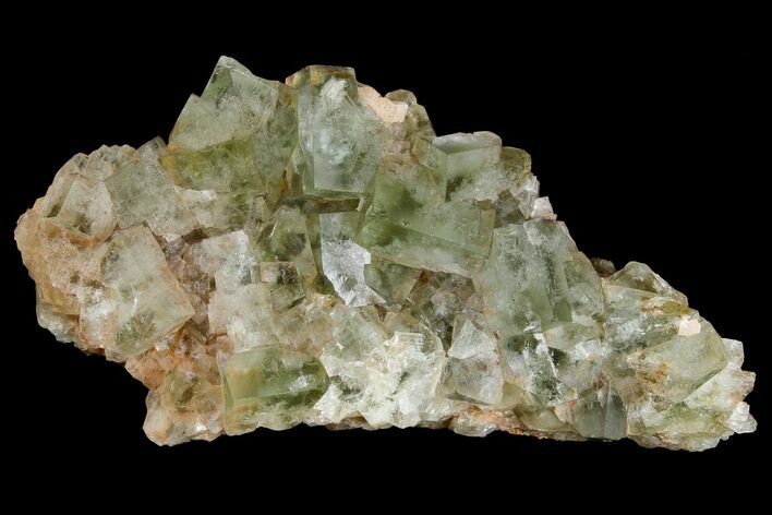 Green Cubic Fluorite Crystal Cluster - Morocco #180265